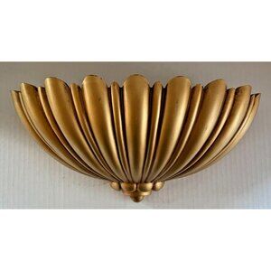 Mid Century Syroco Gold Tone Wall Pocket Planter #4246 Vintage 1962 Issue